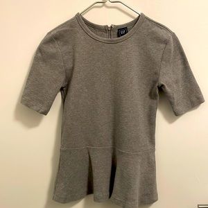 Gray peplum top